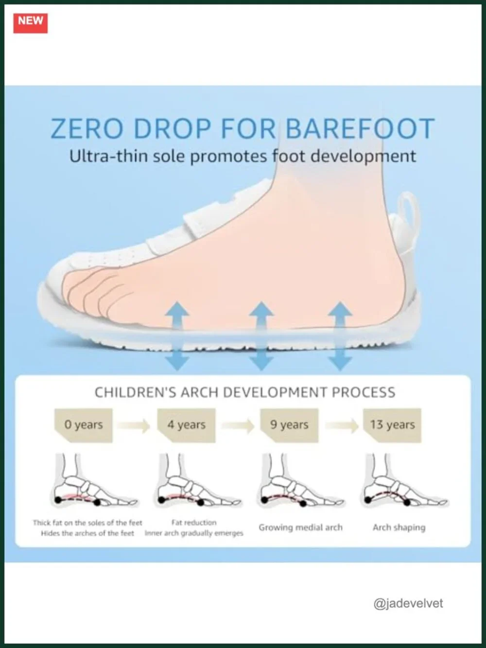 Toddler Wide Toe Box Barefoot Shoes Zero Drop Sneakers Leather Hook & Loop